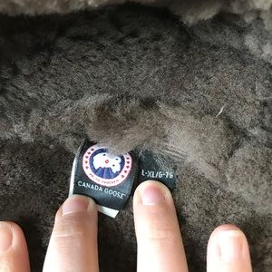 canada goose suede shearling pilot hat